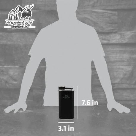 فلاسک کتابی 230 میلی لیتری استنلی کلاسیک مدل Classic Wide Mounth Flask .23L