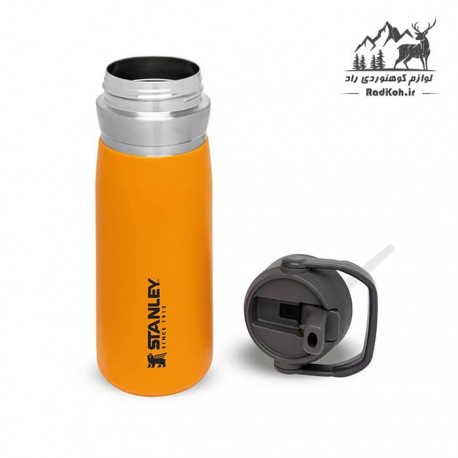 ماگ سفری استنلی مدل Flip Straw Water Bottle 0.65L رنگ نارنجی