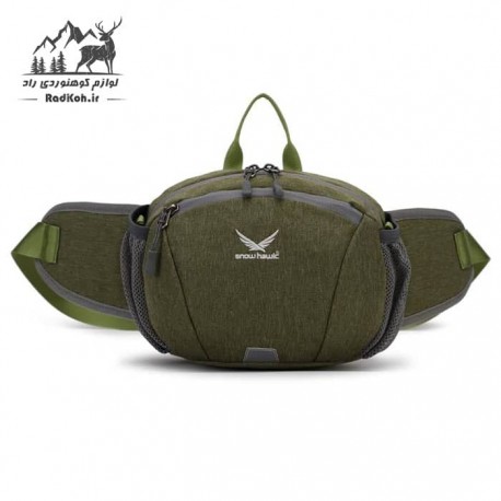کیف کمری مسافرتی دوشی شو کوهنوردی اسنوهاک کد 6075 رنگ سبز زیتونی