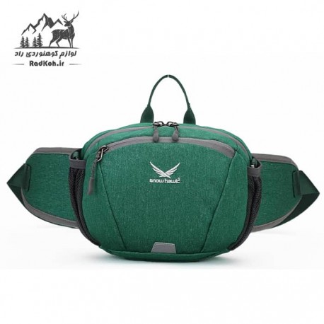 خرید کیف کمری دوشی شو کوهنوردی اسنوهاک کد 6075 رنگ سبز کله غازی