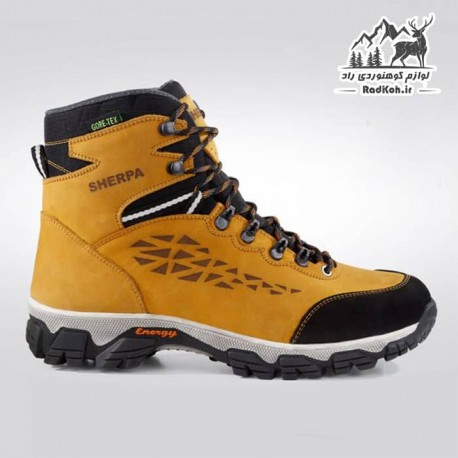 کفش کوهنوردی شرپا مدل انرژی رنگ زرد