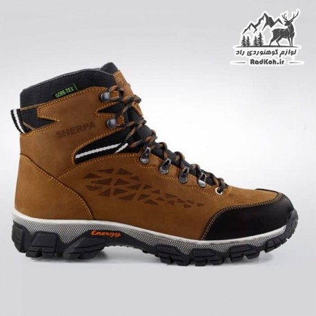 کفش کوهنوردی شرپا مدل انرژی رنگ طلایی