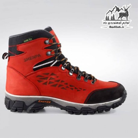 کفش کوهنوردی شرپا مدل انرژی رنگ قرمز