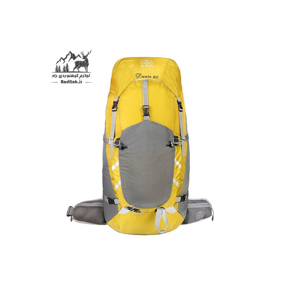 کوله پشتی کوهنوردی 40 لیتری قایا مدل دنیز رنگ زرد
