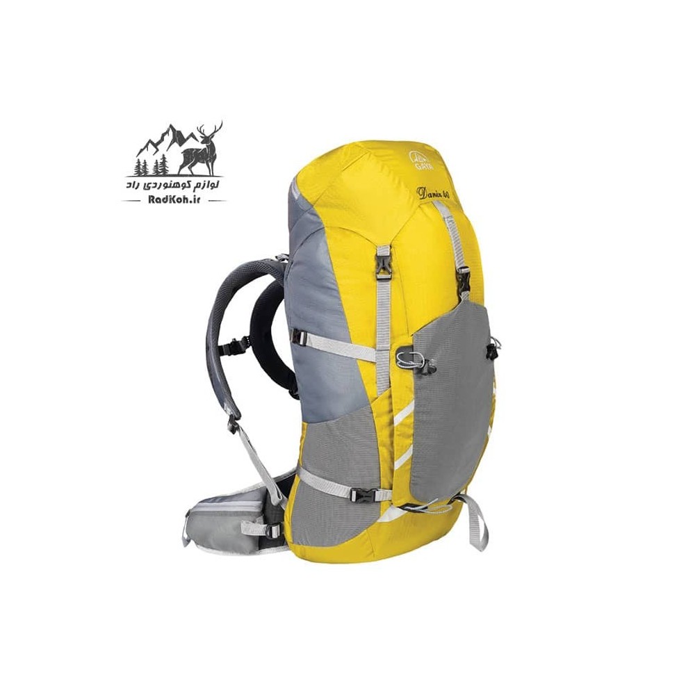 کوله پشتی مسافرتی 40 لیتری قایا مدل دنیز رنگ زرد