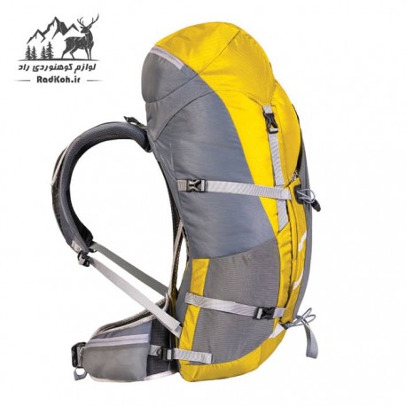 کوله پشتی طبیعت گردی 40 لیتری قایا مدل دنیز رنگ زرد