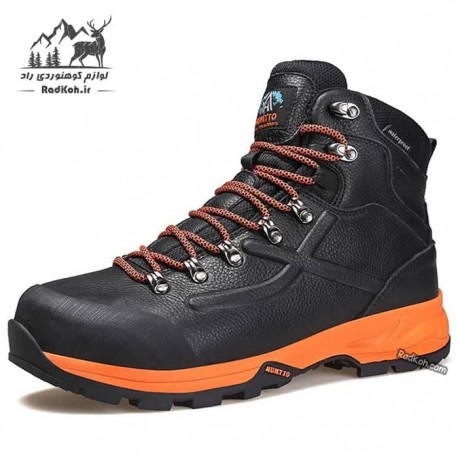 کفش کوهنوردی مردانه هامتو مدل 220461A-1 رنگ مشکی/نارنجی