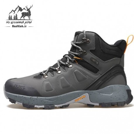 کفش پیاده روی مردانه هامتو مدل 220463A-2 رنگ خاکستری تیره