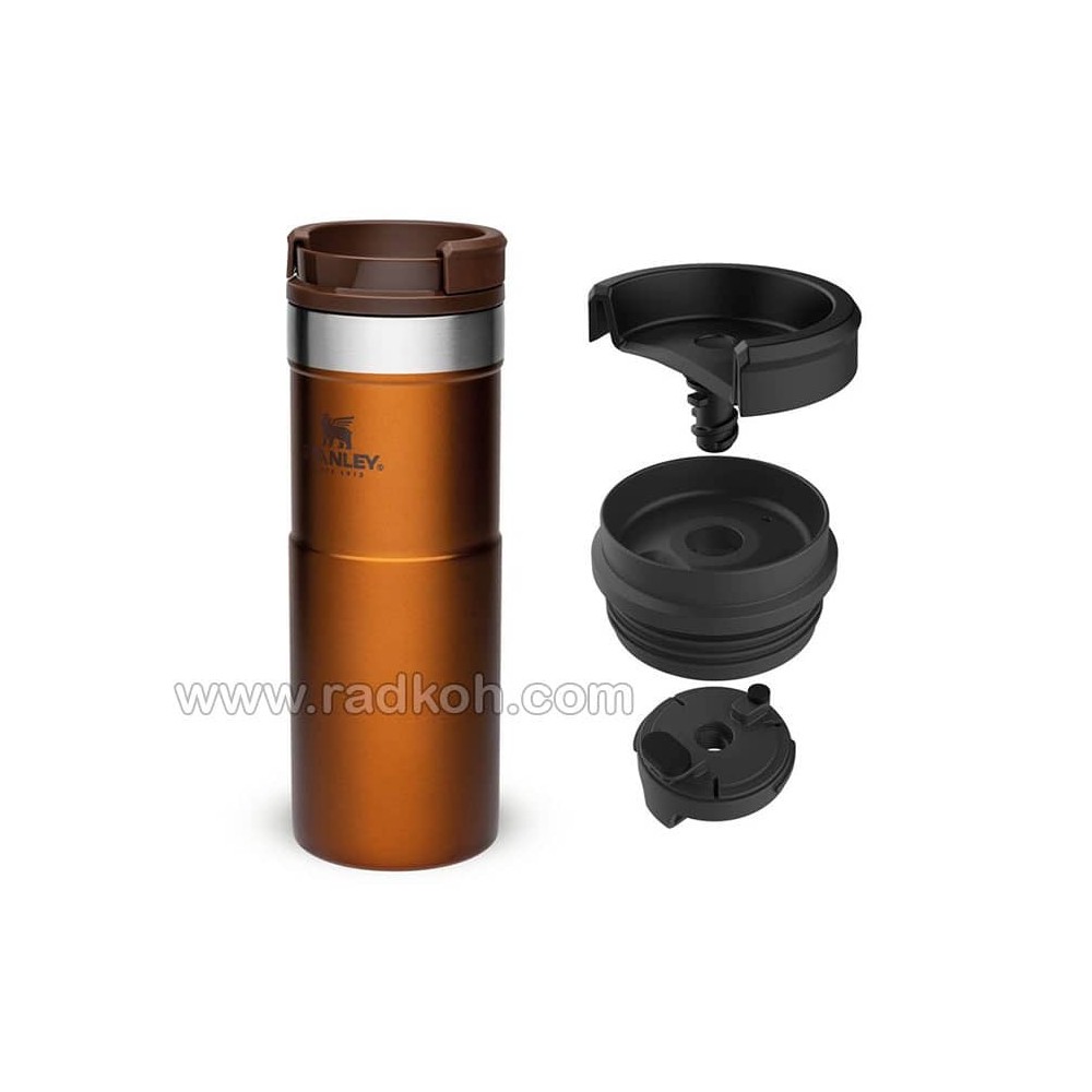 ماگ مسافرتی 470 میلی لیتری استنلی کلاسیک مدل stanley classic neverleak travel mug 0.47 L رنگ مسی