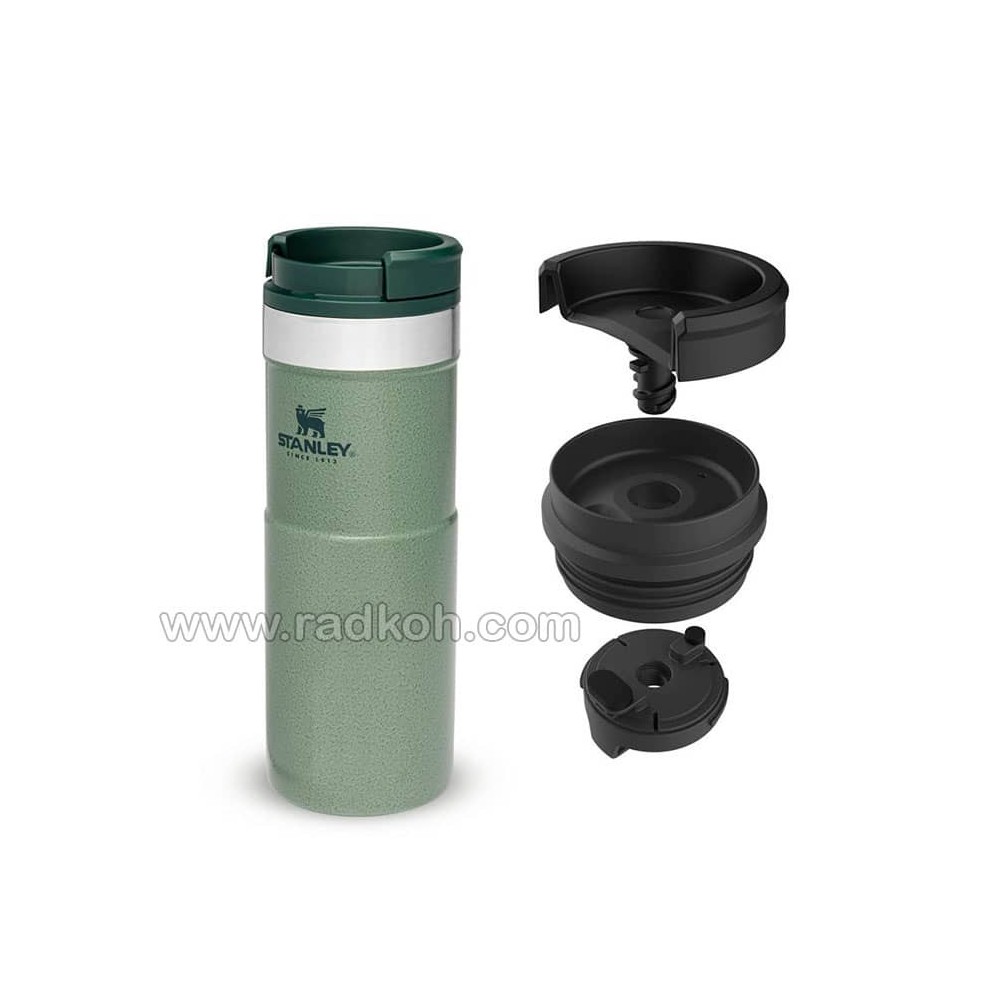ماگ مسافرتی 470 میلی لیتری استنلی کلاسیک مدل stanley classic neverleak travel mug 0.47 L رنگ سبز