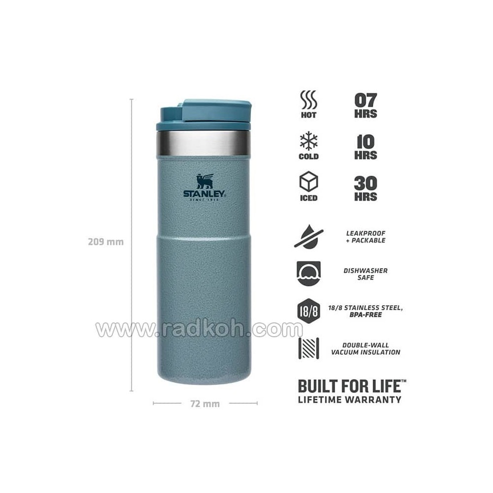 ماگ مسافرتی 470 میلی لیتری استنلی کلاسیک مدل stanley classic neverleak travel mug 0.47 L رنگ آبی