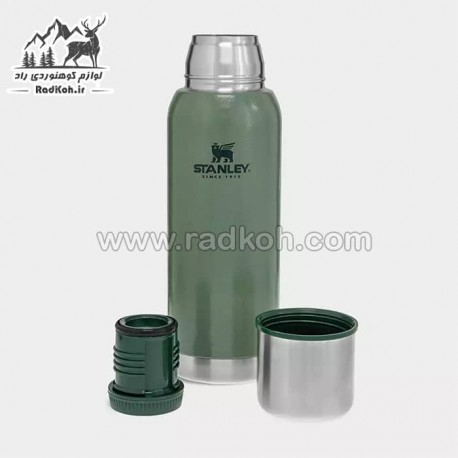 فلاسک بدنه وکیوم 1 لیتری استنلی  مدل stanley Vacuum Bottle 1.0L رنگ سبز