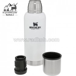 فلاسک بدنه وکیوم 1 لیتری استنلی  مدل stanley Vacuum Bottle 1.0L رنگ سفید