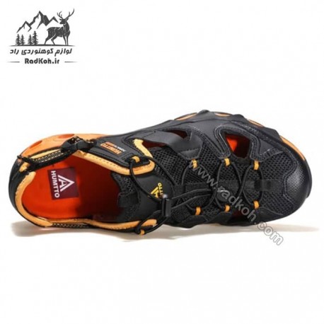 کفش صندل رانینگ مردانه هومتو humtto 630261A-1 رنگ مشکی/نارنجی