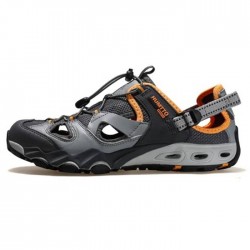 کفش مردانه هامتو 630261A-2 رنگ خاکستری تیره/نارنجی