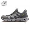 کفش پیاده روی مردانه هامتو مدل 610049A-3 رنگ خاکستری تیره/سبز