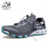 کفش صندل پیاده روی زنانه هامتو مدل 610395B-1 رنگ خاکستری تیره/آبی فیروزه ای
