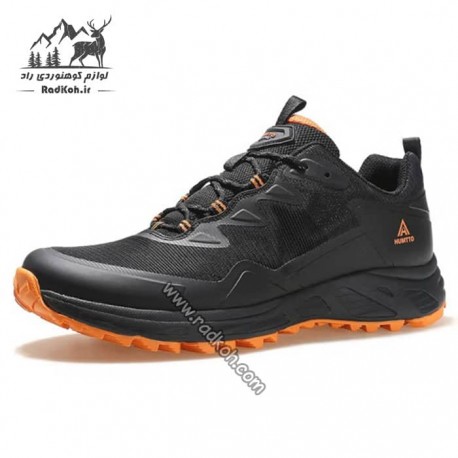 کفش پیاده روی مردانه هامتو مدل 130161A-1 رنگ مشکی/نارنجی