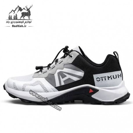 کفش پیاده روی مردانه هامتو مدل 110378A-1 رنگ سفید مشکی