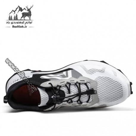 کفش دویدن مردانه هامتو مدل 110378A-1 رنگ سفید مشکی