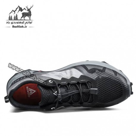 کفش دویدن مردانه هامتو مدل 110378A-2 رنگ خاکستری تیره/مشکی