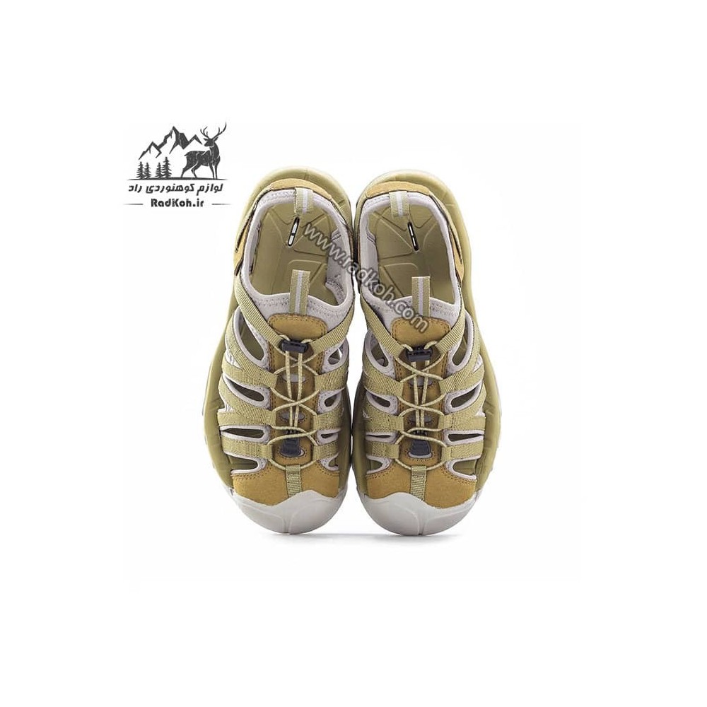 صندل پیاده روی جلو بسته مردانه اسنوهاک مدل SH-31 رنگ سبز/طوسی