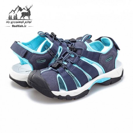 صندل طبیعت گردی جلو بسته زنانه اسنوهاک مدل SE LIN SH-33 رنگ سرمه ای/آبی فیروزه ای