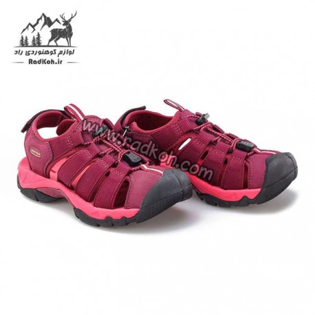 صندل طبیعت گردی جلو بسته زنانه اسنوهاک مدل SE LIN SH-33 رنگ زرشکی