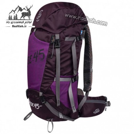 کوله پشتی مسافرتی 45 لیتری صخره مدل رایز رنگ بنفش