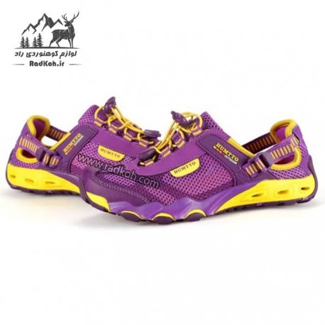 کفش رانینگ زنانه هومتو مدل humtto 2605-3 رنگ بنفش/زرد