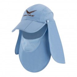 کلاه آفتابی سه تیکه اسنوهاک مدل Neck-Protection کد S3 رنگ آبی فیروزه ای