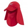 کلاه آفتابی سه تیکه اسنوهاک مدل Neck-Protection کد S3 رنگ قرمز