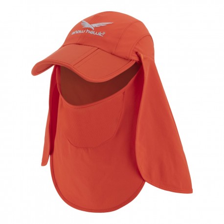 کلاه آفتابی سه تیکه اسنوهاک مدل Neck-Protection کد S3 رنگ مرجانی