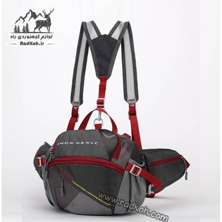 کیف کمری کوله شو کوهنوردی اسنوهاک کد 6077 رنگ سرمه ای/خاکستری