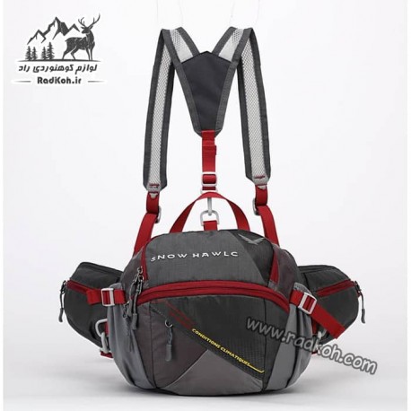 خرید کیف کمری کوله شو کوهنوردی اسنوهاک کد 6077 رنگ سرمه ای/خاکستری
