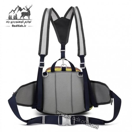 کیف کمری کوله شو مسافرتی اسنوهاک کد 6077 رنگ سرمه ای/زرد