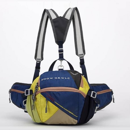 کیف کمری کوله شو کوهنوردی اسنوهاک کد 6077 رنگ سرمه ای/زرد