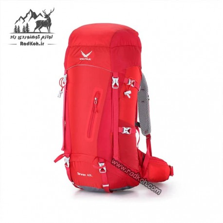 کوله پشتی کوهنوردی 40 لیتری snowhawk Sirwan KA8075 رنگ قرمز