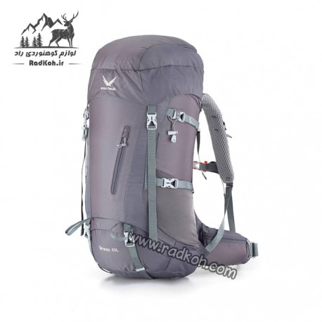 کوله پشتی کوهنوردی 40 لیتری snowhawk Sirwan KA8075 رنگ خاکستری