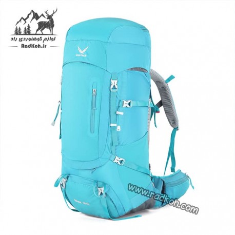کوله پشتی کوهنوردی 55+10 لیتری snowhawk Sirwan ka8074 رنگ سبزآبی