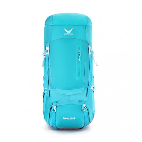 خرید کوله پشتی کوهنوردی 55+10 لیتری snowhawk Sirwan ka8074 رنگ سبزآبی