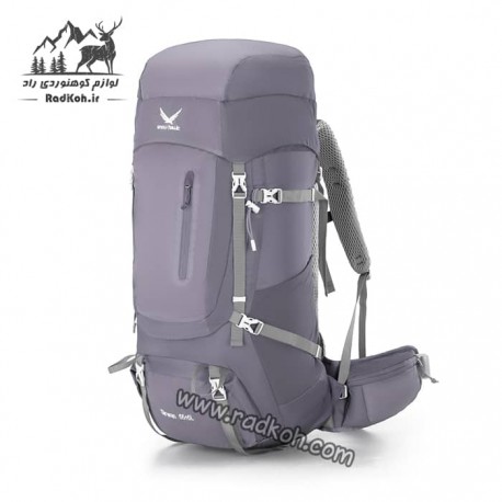 کوله پشتی کوهنوردی 55+10 لیتری snowhawk Sirwan ka8074 رنگ خاکستری