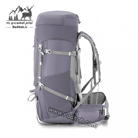 کوله پشتی کوهنوردی 55+10 لیتری snowhawk Sirwan ka8074 رنگ خاکستری
