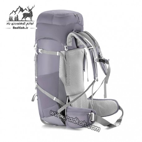 کوله پشتی کوهنوردی 55+10 لیتری snowhawk Sirwan ka8074 رنگ خاکستری