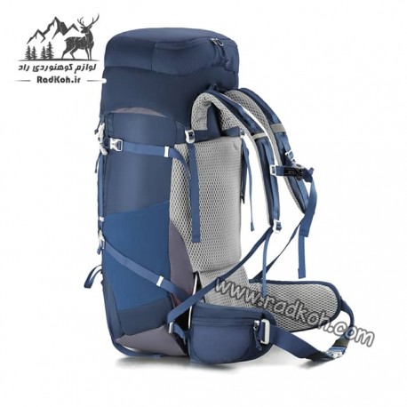 کوله پشتی کوهنوردی 55+10 لیتری snowhawk Sirwan ka8074 رنگ سرمه ای