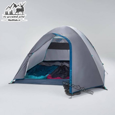 چادر مسافرتی 3 نفره کچوا(QUECHUA) رنگ خاکستری
