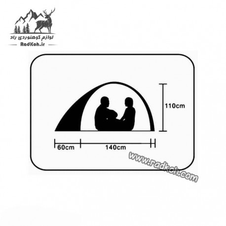 چادر دونفره کایلاس مدل kt30036 رنگ سبز
