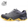 کفش پیاده روی مردانه هامتو مدل 130118A-2 رنگ خاکستری تیره/زرد