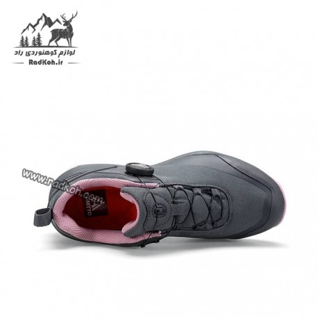 کفش طبیعت گردی زنانه هومتو مدل humtto 120142B-2 بند دیسکی رنگ خاکستری تیره