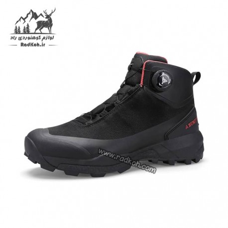 کفش پیاده روی ساقدار زنانه هامتو مدل 220838B-1 بند دیسکی رنگ مشکی